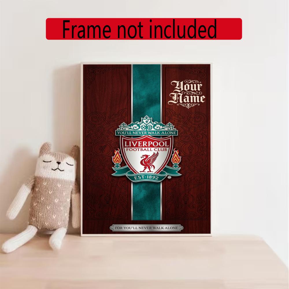 Liverpool Fc Customize Your Name Diamond Painting Round Diamond Diy Frameless Holiday Artwork Suitable For Home Office Wall Decoration