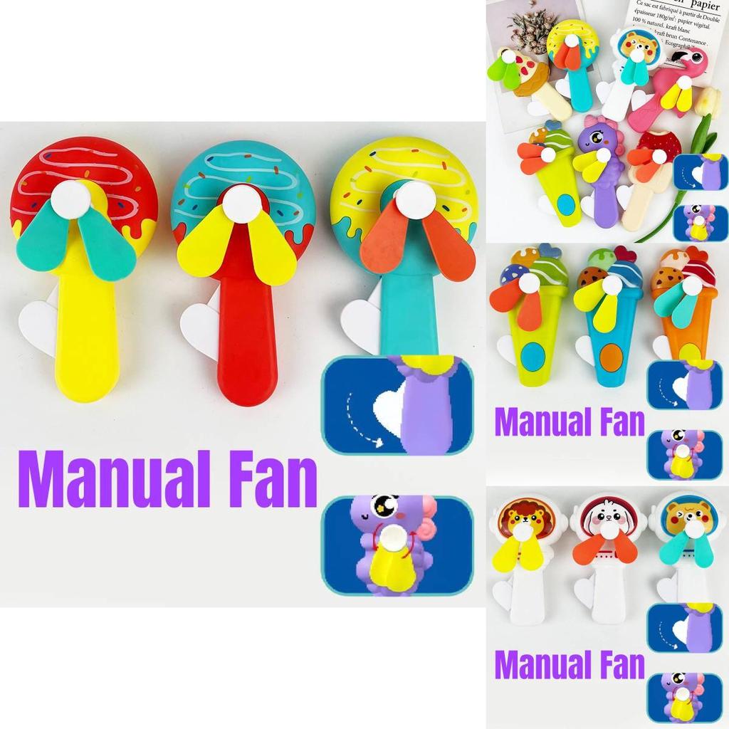 Adorabile Ventaglio Portatile a Cartoni Animati per Bambini Animale Carino Ventaglio Portatile a Pressione Manuale per Studenti e Viaggi
