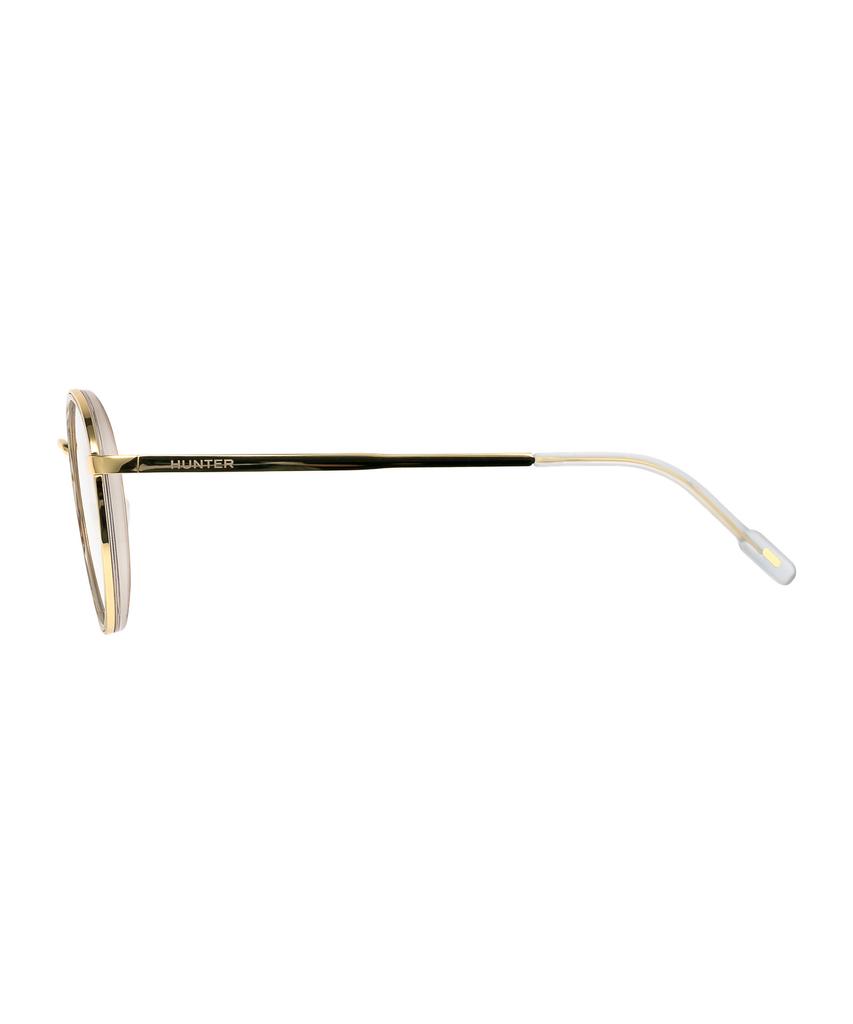 Heonteoaiweeo [Unisex] Round Titanium Sunglasses - Clear Photochromic Htc32