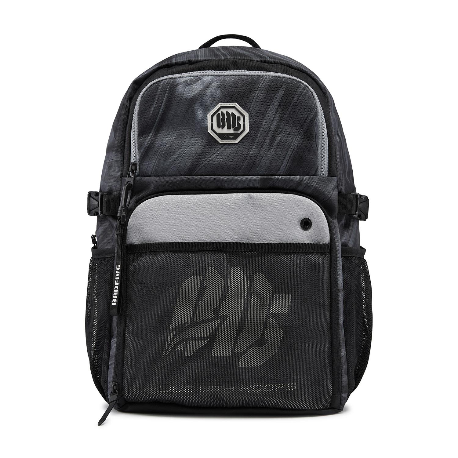 Li Ning Basketball Collection Polyester Backpack Unisex Black ABSW091-5