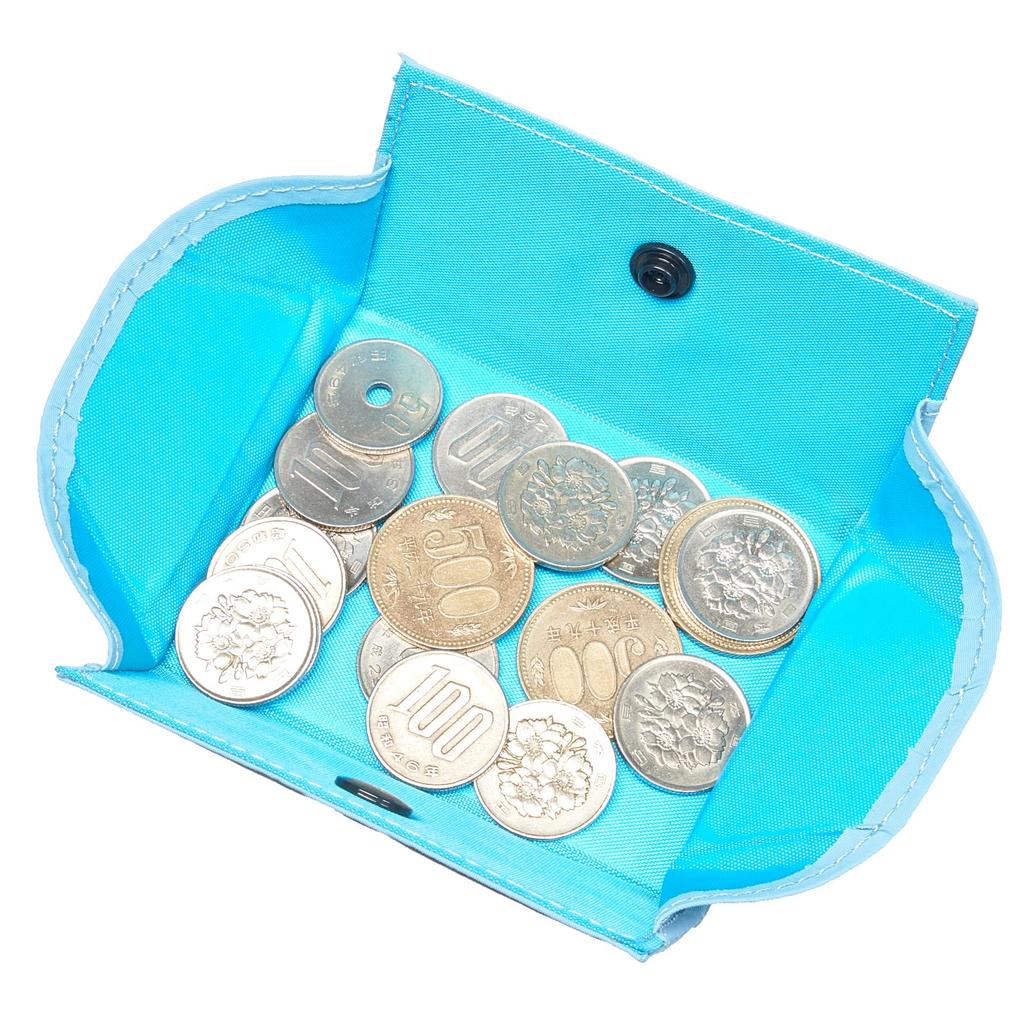 Champion Tri-Fold Brieftasche für Damen und Herren, Leichte Kompakte Nylon-Geldbörse mit Nackenband, Mini-Portemonnaie mit Münzfach, Himmelblau