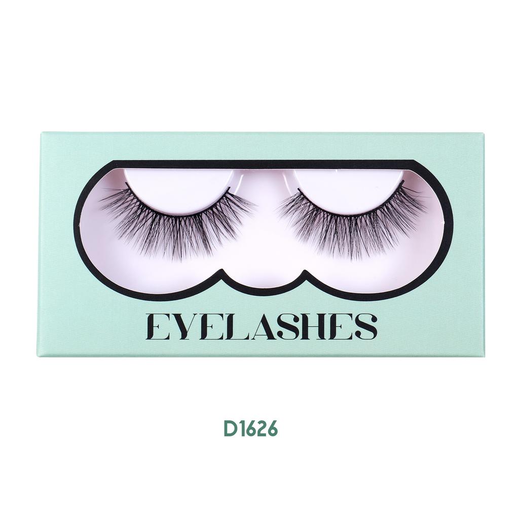 Blue Box 15mm Natural Style 3D Wispy Silk False Eyelashes Vegan Synthetic Hair Faux Mink Lashes