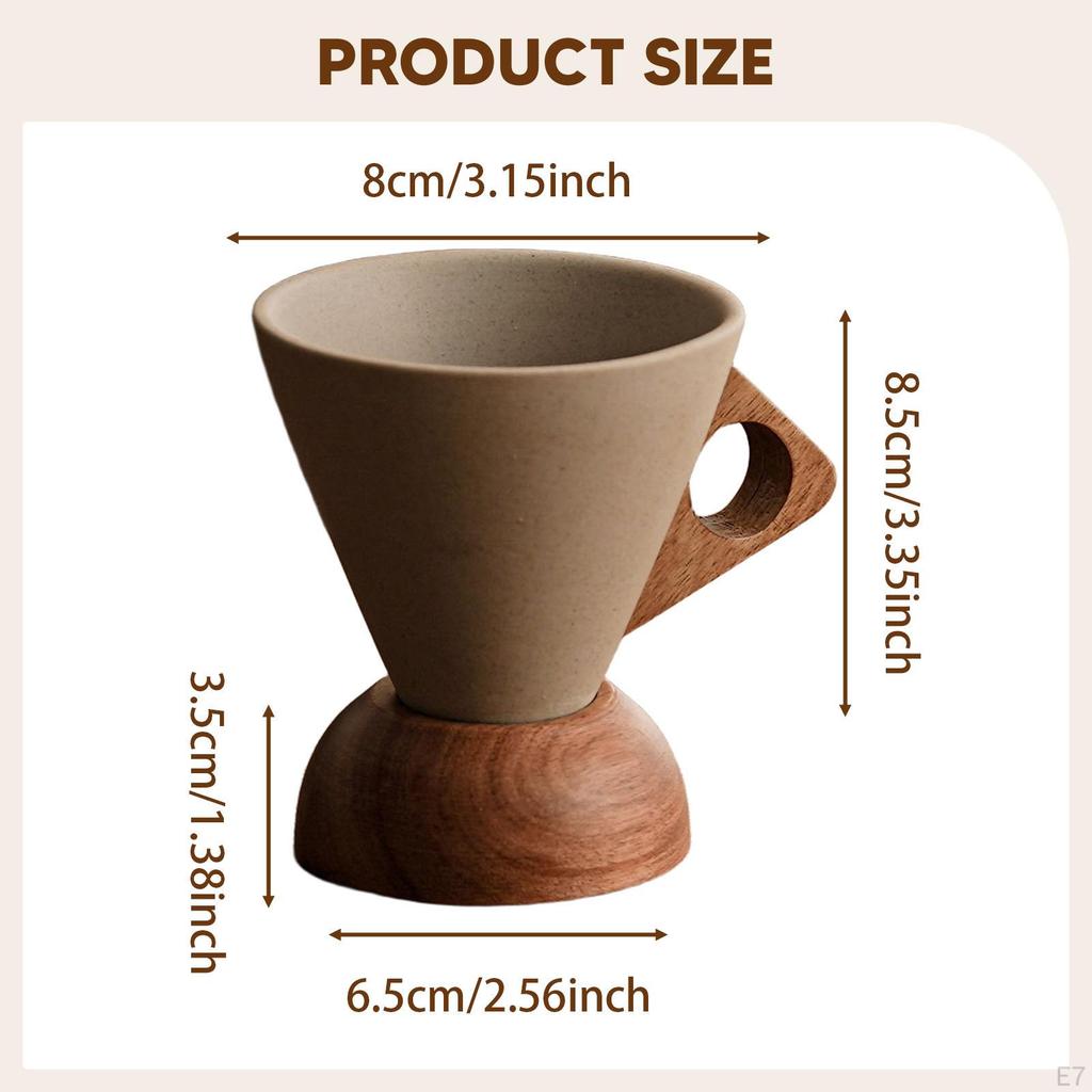 Cone Base Coffee Mug for Tea And Drinks, Porcelain Cup Office Home