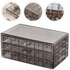 Multi-Compartment Jewelry Storage Box, Acrylic Transparent Earrings Drawer Box With Three-Layer 72-Grid High-Capacity Portable