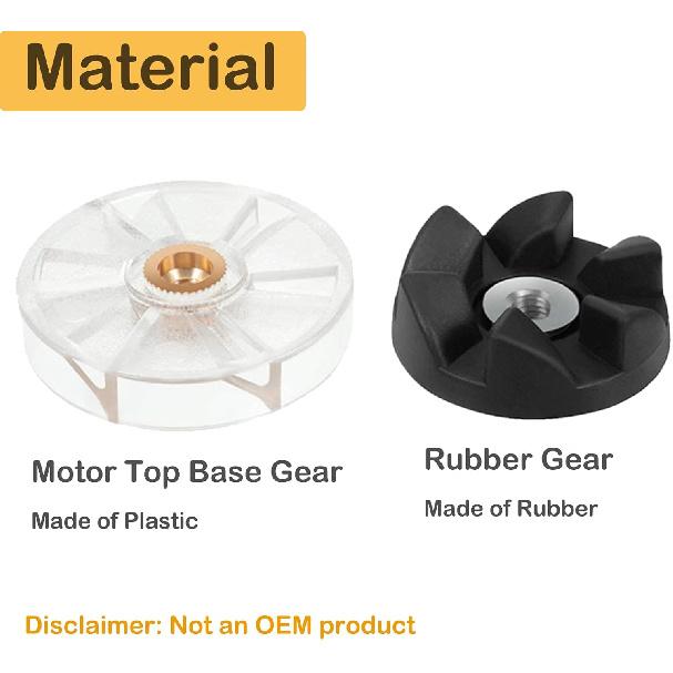 Replacement Parts Compatible with Nutribullet Blender 600W Pro 900W Blade and Base, Motor Top Base Gear and Rubber Gear Set Including Shock Pad