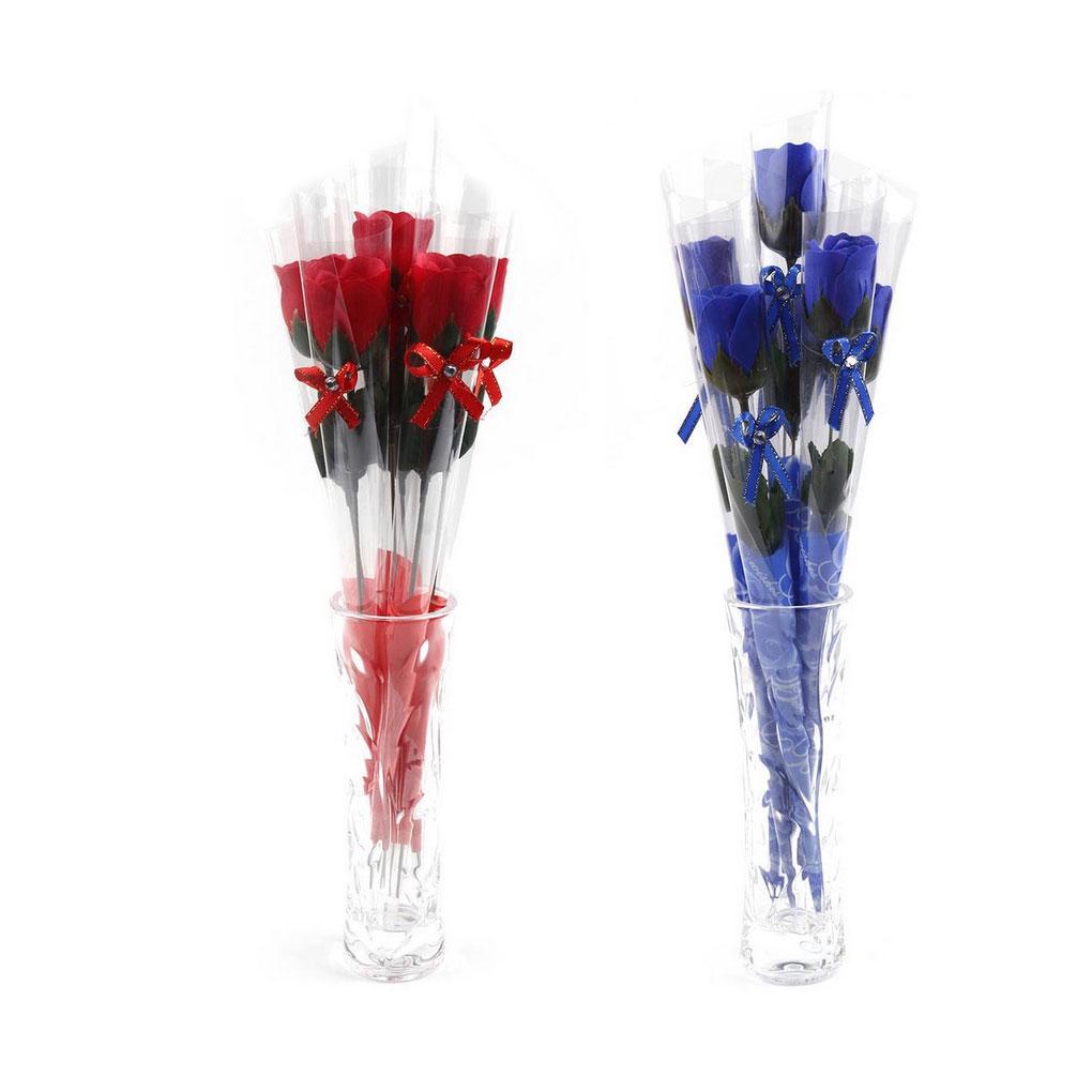 Hot Sale 1PC Rose Shaped Soap Decoration Soap Rose Flower Petals Bath Soap Essential Rose Soap Valentines Day Gift