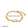 Trendy 18K Gold Plated Zircon-encrusted Design Dolphin Bracelet Stainless Steel Stacked Geometric Chain Bracelet Jewelry