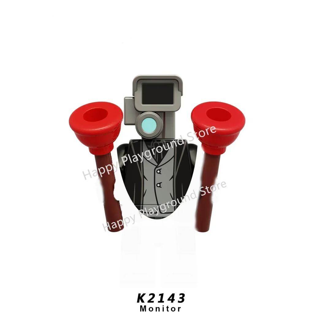Skibidi Toilet Man Anime Cartoon Bricks Dolls Cameraman Speakerman TV Man Mini Action Bricks Toy Figures Building Blocks