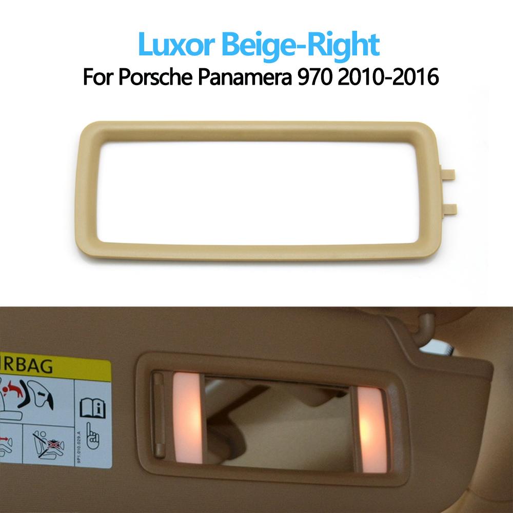 Car Left Right Sun Shade Visor Mirror Makeup Cosmetic Mirror Holder Outer Surrounding Cover For Porsche Panamera 970 2010-2016
