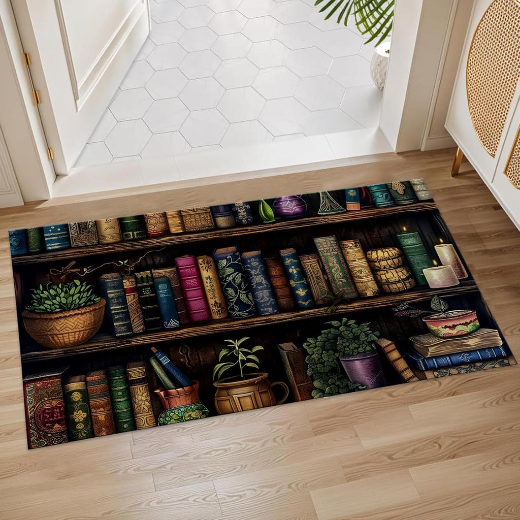 Colorful Owl Indoor Door Mat, Inch, Floor Area Rug for Entryway, Living Room, or Bathroom, Non-Slip Doormat, Animal Owl