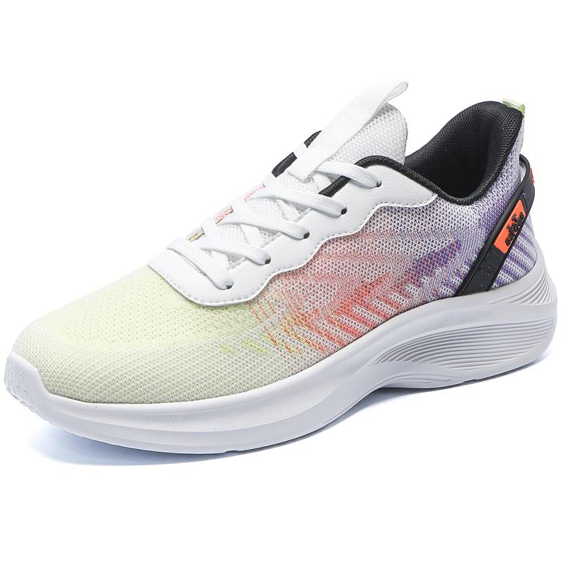 Autumn New Lightweight Soft-soled Shoes Breathable Fly-woven Mesh Low-heeled Trendy Casual Net Shoes Running Sports Shoes Men's Shoes