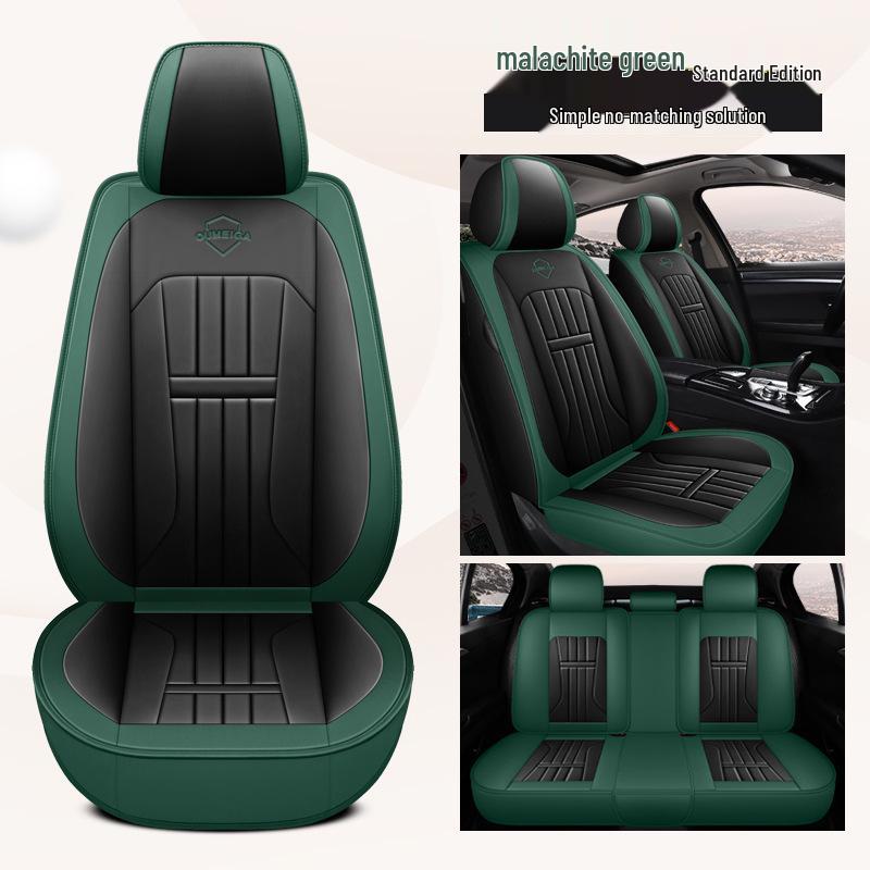 Universal Leather Car Seat Cover for All Seasons - Full Surround Cushion