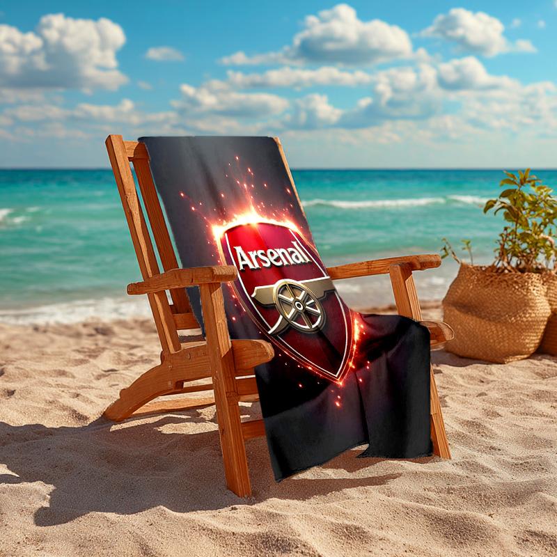 1pc A-Arsenal Beach Towel, Comfortable and Thick, and Swimming/Bath/Picnic/Camping Towel, Suitable for Seaside Beaches