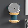 Double Layer Soap Dish Wall Mounted PP Goldfish Shaped Soap Draining Holder for Bathroom