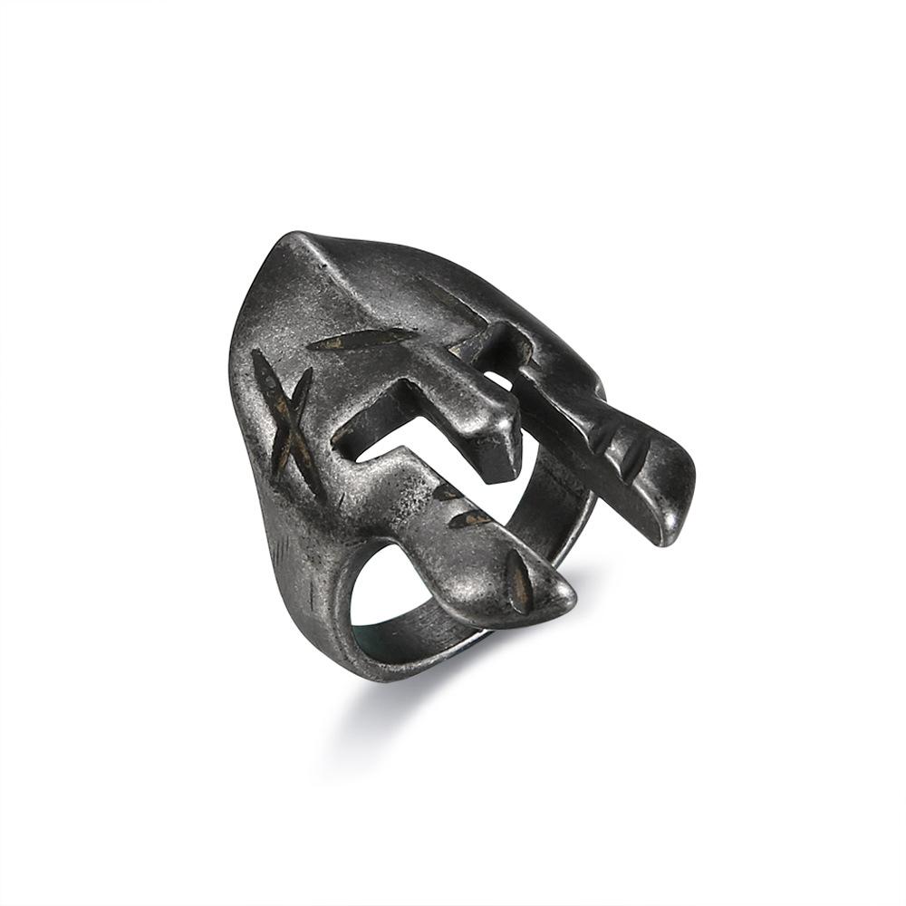 

Кольцо-маска из серебра 925 пробы, спартанский воин, черная маска, мужское и женское кольцо в стиле ретро 15