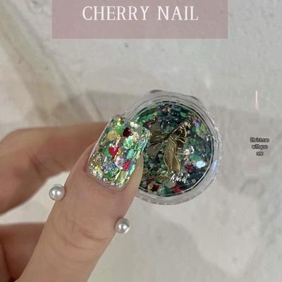 Cherry Nail Art Glitter Series: Super Flash Laser Sequins, Korean Style Shinny Nail Patches