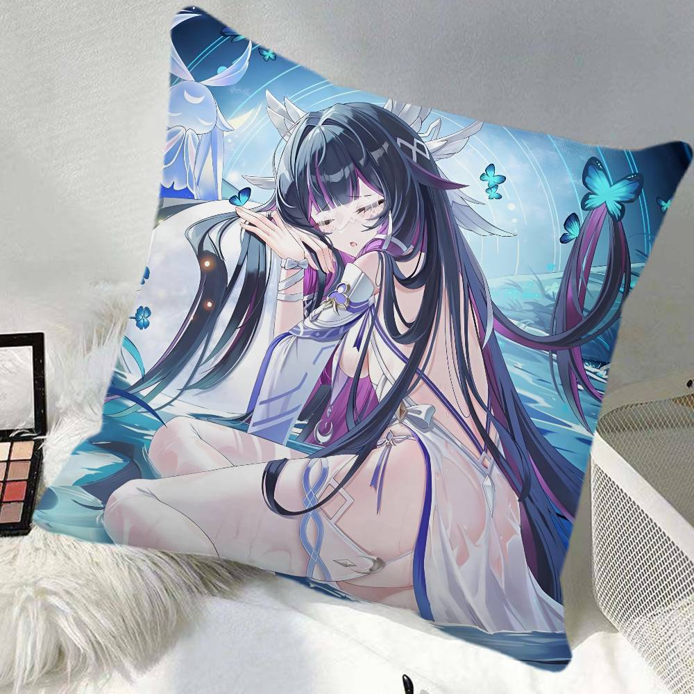 Columbina Genshin Impact Game Pillow Case Square Pillow Bedroom Sofa Leisure Comfort Cushion Car Home Decoration