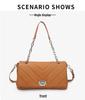 2026 Korean Coco Style Diamond Quilted Cowhide Shoulder & Crossbody Bag