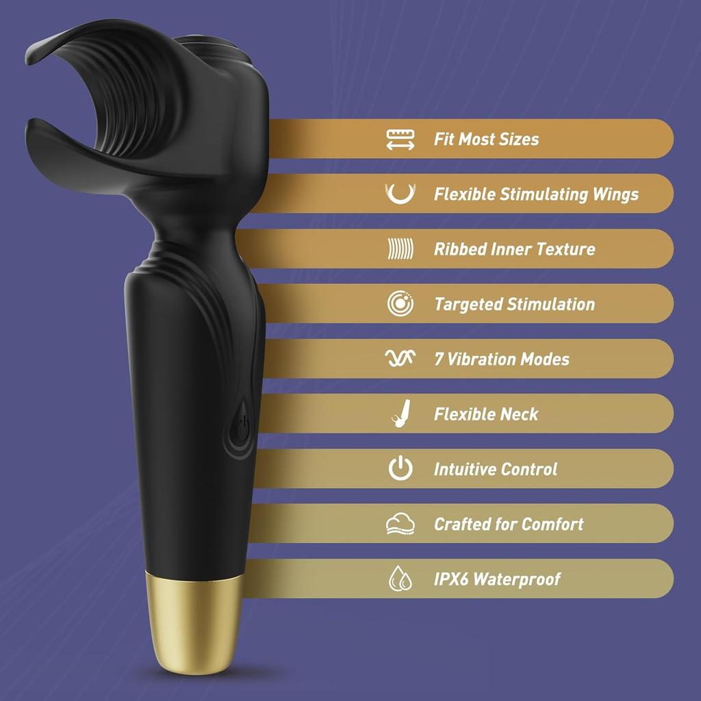 AV Wand Vibrator for Men Women Couple Penis Vibrators Male Masturbator Adult Sex Toys 2 In 1 for Nipple Clitoral Stimulation 18+