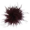 Handcrafted Natural Feather Flower Brooch, Full Radiating Design Badge with Pin Back and Hair Clip for Outfit Styling