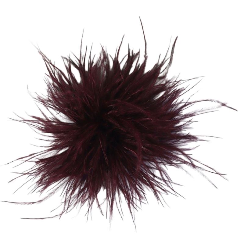 Handcrafted Natural Feather Flower Brooch, Full Radiating Design Badge with Pin Back and Hair Clip for Outfit Styling