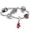 Colors Enamel Disney Princess Dress Charms Pulseiras for Girls Colorful Glass Beads Bracelets&Bangles Women Cartoon Skirt Dangle