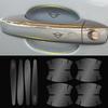 4/8Pcs Transparent Car Door Handle Bowl Protective Film Sticker For MINI Cooper JCW WORKS R55 R56 F55 F56 R57 R58 R59 R60 R50