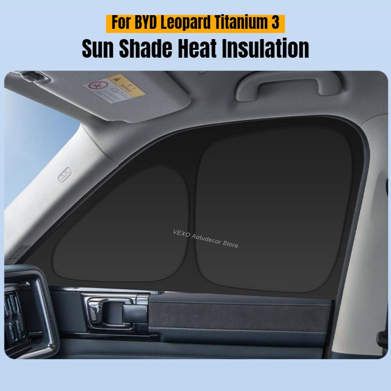 For BYD Leopard Titanium 3 Window Sunshade Side Privacy Curtain Camping Windshield Heat ulation Sun Shade Protector Accessory