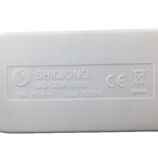 3 Holes EU Plug Electronic Power Strip Fast Charging Switch Extension Socket