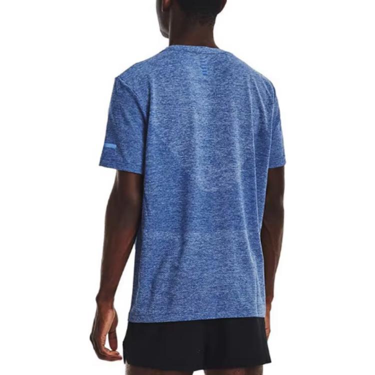 Under Armour Crew Neck Short Sleeve T-Shirt Men Tops Blue 1375692-471