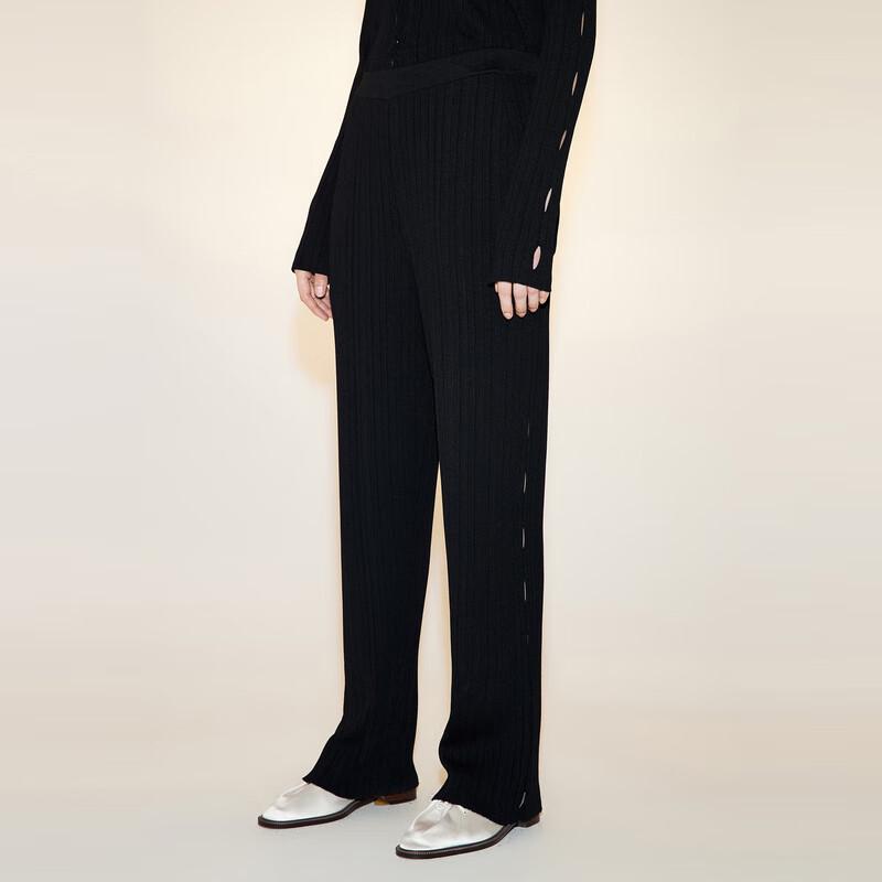 LESS 2023 Spring Hollow-Out Straight-Leg Trousers