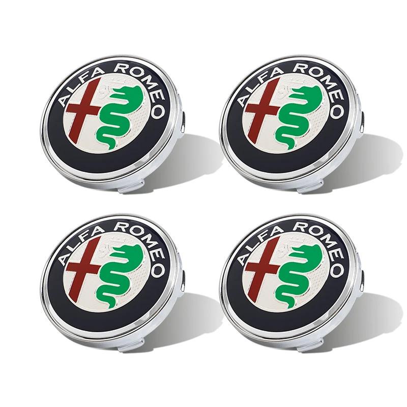 Car Stickers For Alfa Romeo 4Pcs Car Emblem Wheel Hub Center Cover Car Accessories For Alfa Romeo Giulietta 159 Mito Giulia Stel zxb894