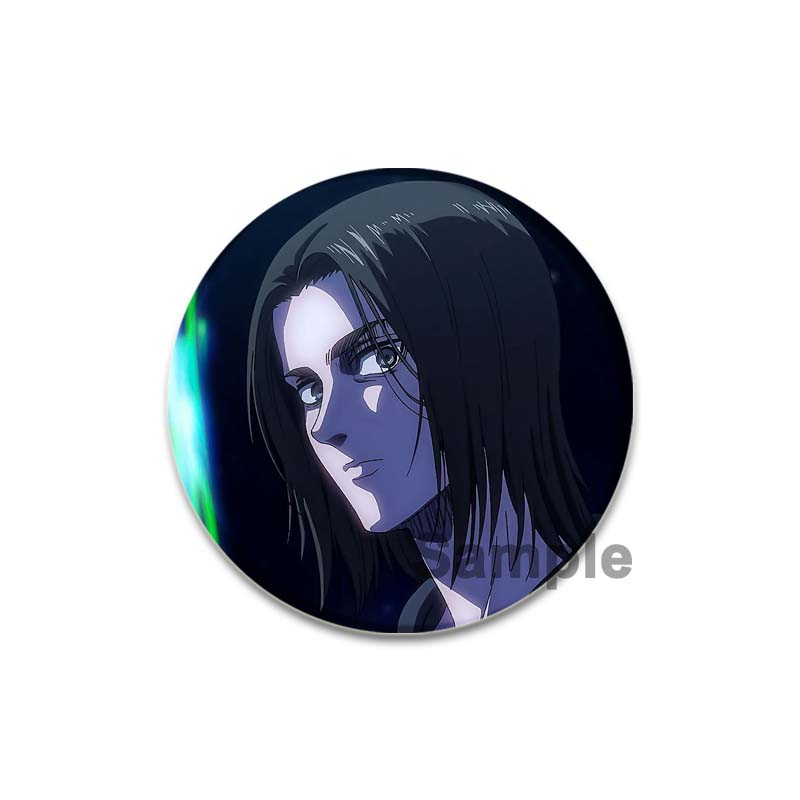 32/44/58mm Eren Yeager Ikony Pin Ručně vyráběná Brož Na Oblečení Kreslený Cosplay Odznak Batoh Dekorace Šperky Dárek