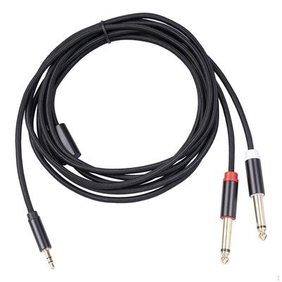 Kabel 3,5 mm 1/8 Dual 6,35 mm 1/4 TS Premium Y-Splitter für Mixer Home Stereo