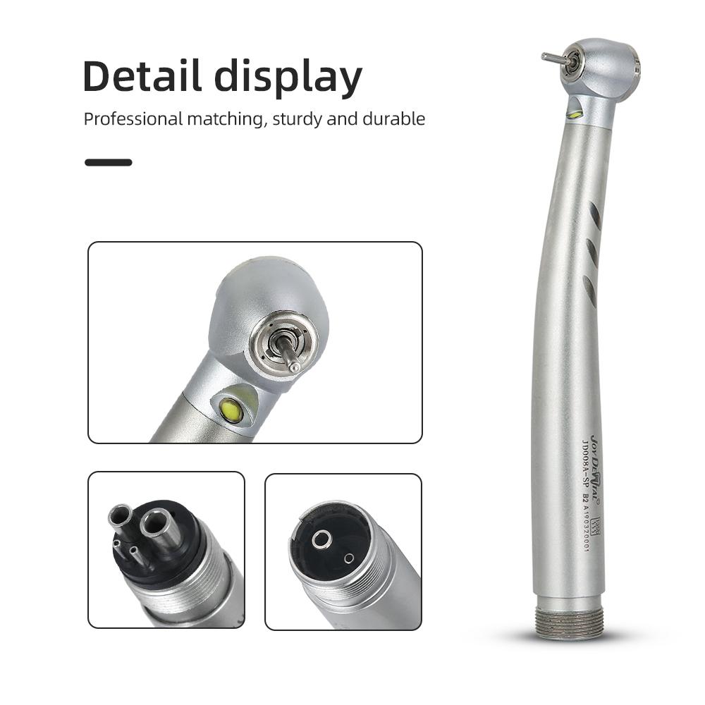 JD008A1-SP JOY DENTAL High Speed Handpiece E-generator LED Light Ceramic Bearing Push Button 4 Water Spray 2/4 Holes Optional