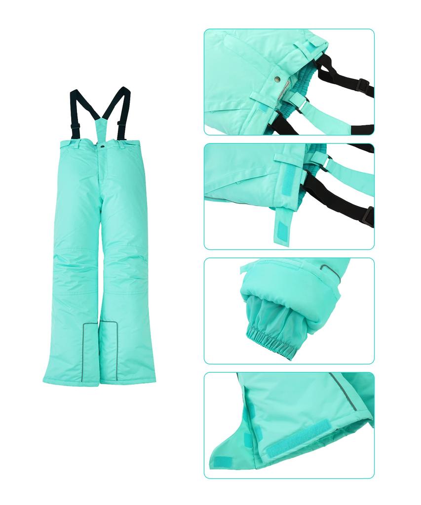 Hiheart and Ski and Snowboard Wear Adjustable Size 128 Kids' Juniors' Set, Size, Girls, Orange,