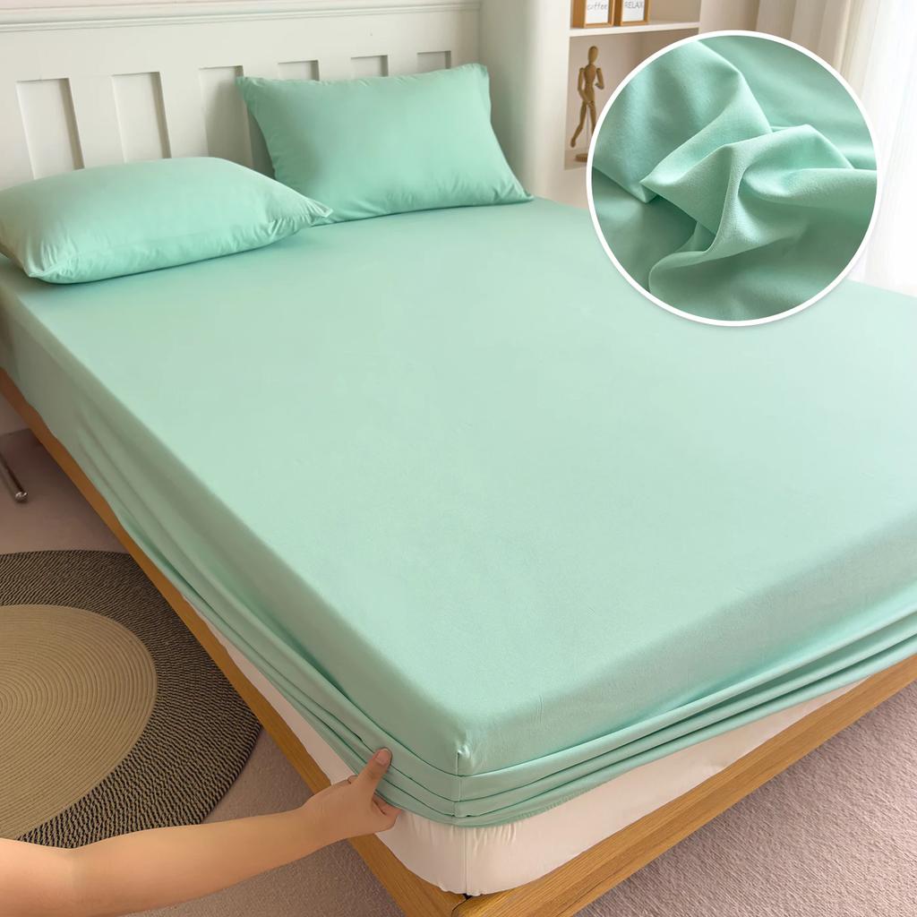 Cotton Fitted Sheet Double Queen King Size Mattress Covers with Elastic Bands 600TC Cotton Fitted Bed Sheet Elastic Band Mattress Cover