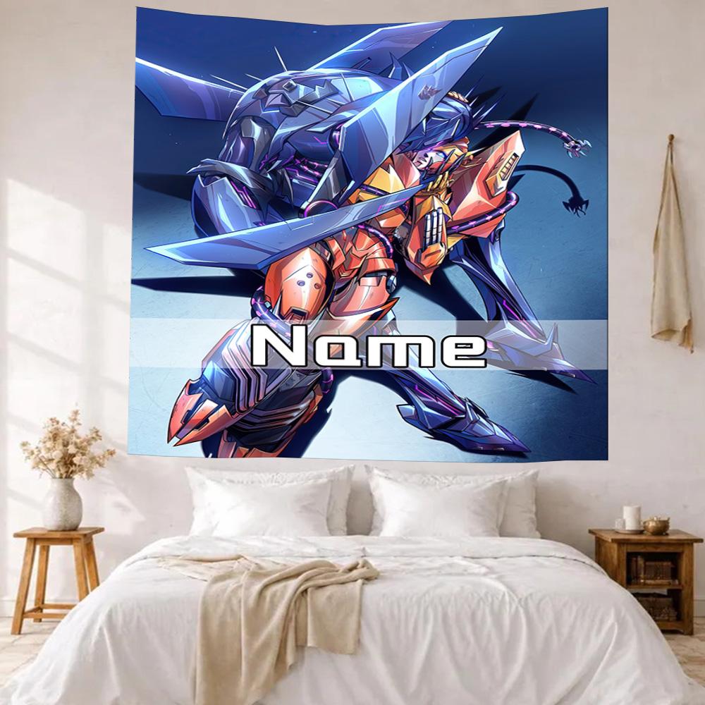 Transformers Fans Custom Your Name Wall Decor Tapestry Art For Pet Memorial Birthdaywedding Party Backdrop Family Gift