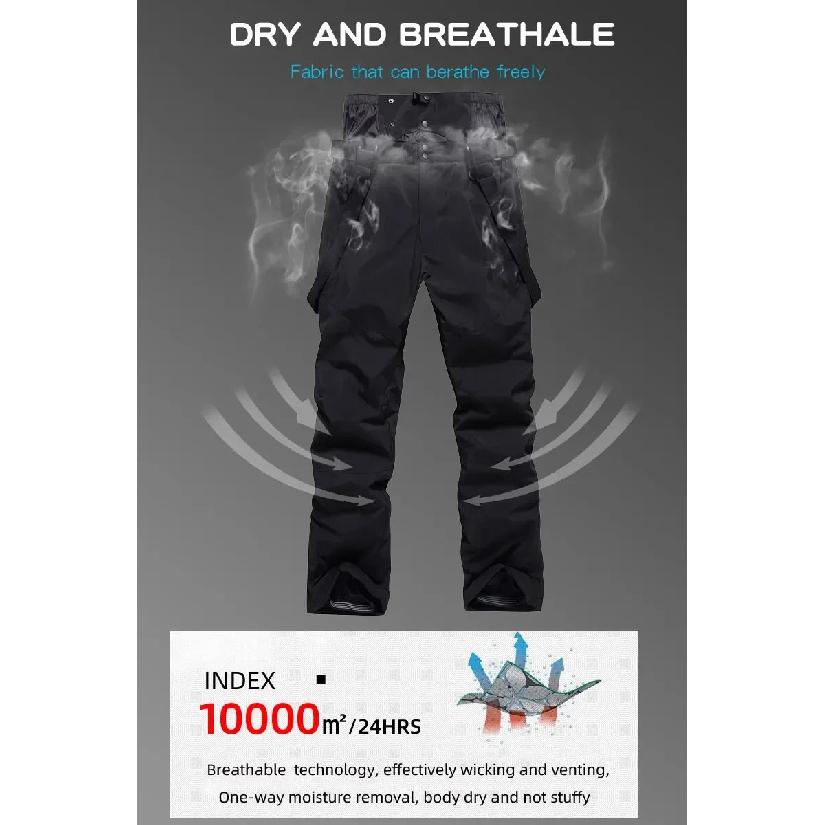 High Quality Waterproof Skiing Overalls Outdoor Mountain Men Snowboard Trousers Windproof Male Jumpsuit Sport Warm Ski Pants
