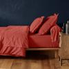 Drap housse - EDEN - Line - 140x190 cm - 100% coton 57 fils/cm² - Bonnet 30 cm - Terracotta