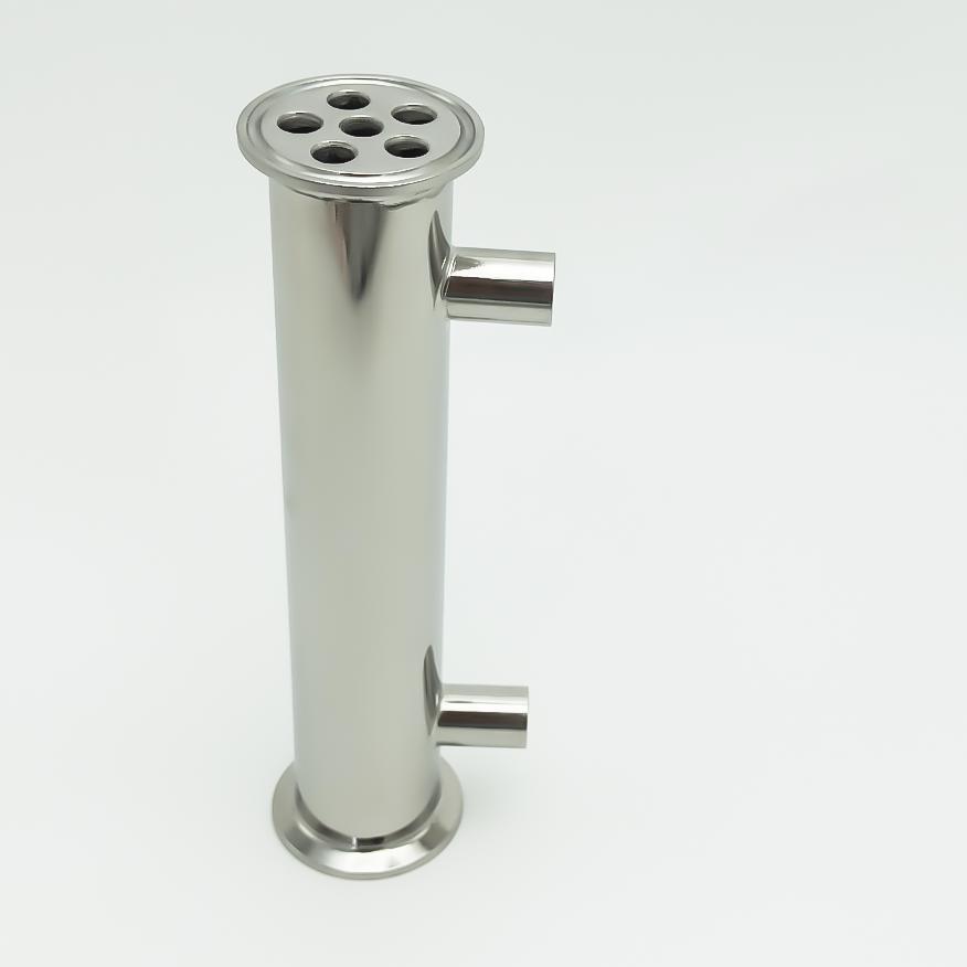 Dephlegmator 1.5" 38mm(OD51mm)304Stainless Steel Reflux Condenser Height 200mm Inside 6 Tubes For Moonshine Distillation Column