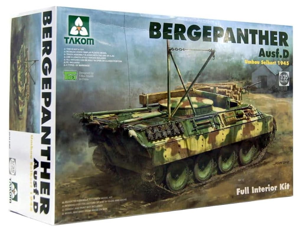 

Takom 1/35 scale German Bergepanther Ausf. D Seibert Modified 1945 Plastic Model Kit TKO2102