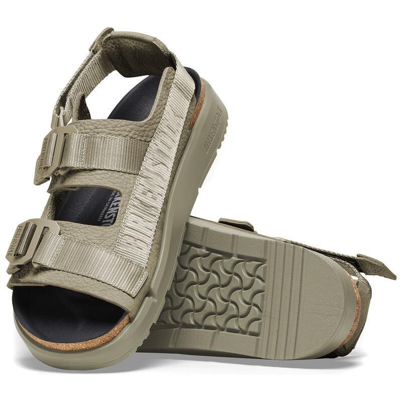 Birkenstock Sandálias de Couro para Praia Unissex Castanho Claro 1026398