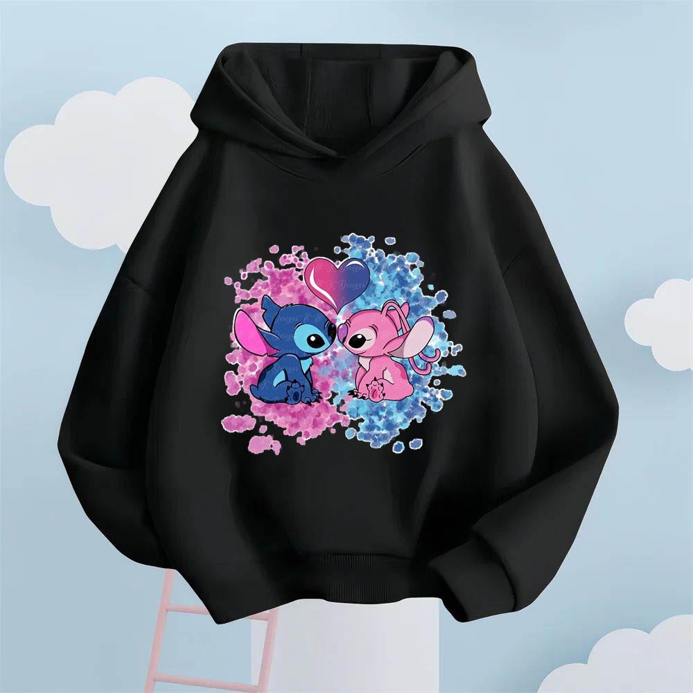 

2025 New Children s Hoodie Cartoon Printed Fashion Versatile Top Stitch Cute Printed Girls Sportswear 110