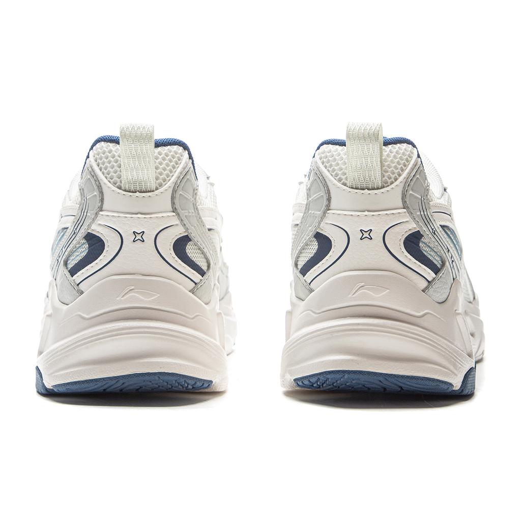 New LiNing Meteor Cushioning, Slip Resistant, Abrasion Resistant Support Low Top Casual Shoes Men's White Gray Silver AGCV357-2
