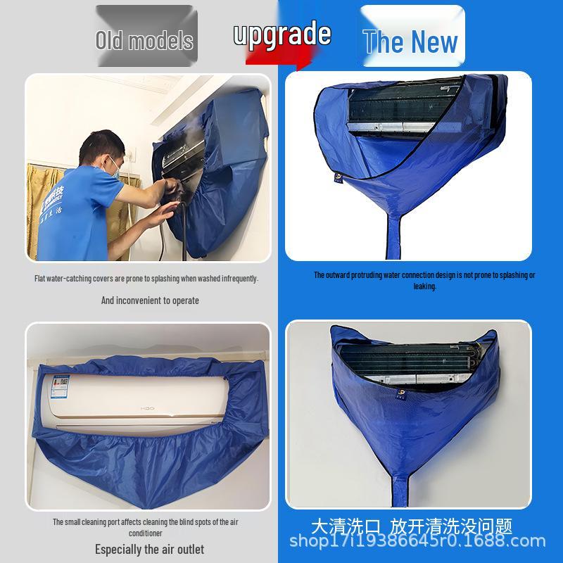 Wall-Mounted Air Conditioner Cleaning Bag, 1-3 HP Universal Waterproof Dustproof Cover.