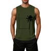 Men's Loose Fit Sleeveless Tank Top Casual Flag Print Summer Muscle Shirt Lightweight Breathable Fabric Comfortable Fit