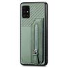 For Samsung Galaxy A51 5G SM-A516 Case Leather+PC+TPU Zipper Wallet Phone Shell