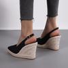 Fashion High Heels Women Party Shoes Pointed Toe Pumps Brand Ladies Wedges Elegant Woman Wedge Heel 10cm Plus Size 42