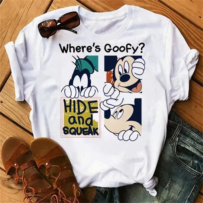 Fashion Cartoon Graphic Printed T-shirt Cute Casual O-Neck Short Sleeves T Shirt Streetwear Y2k Clothes Tops Tees